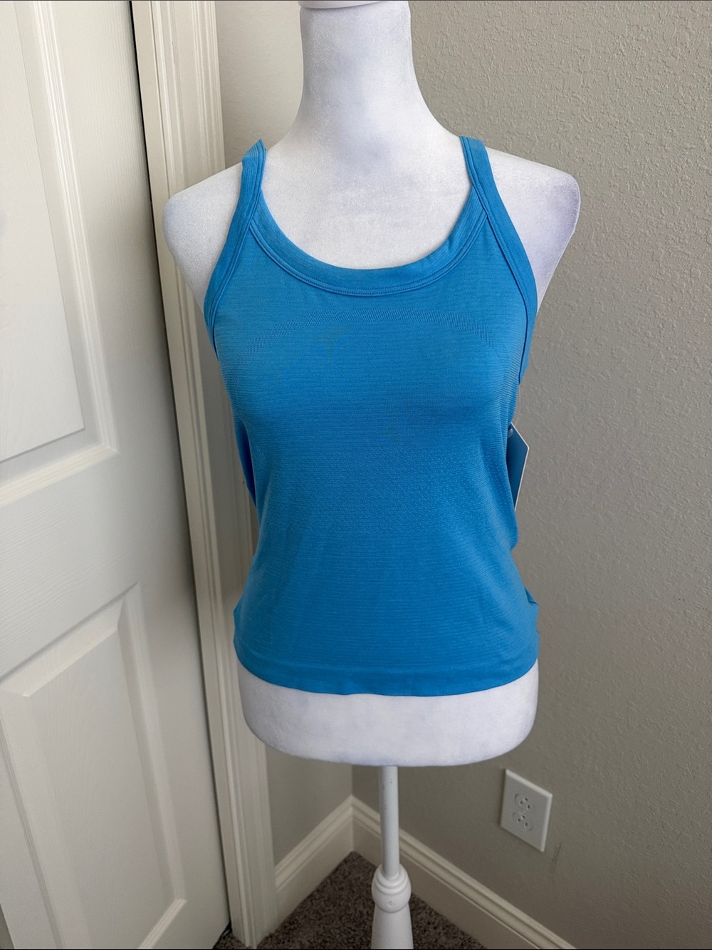 lululemon athletica Cerulean Blue Scoop Neck Racerback Tank